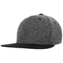 Melange Flat Brim Cap anthrazit-meliert