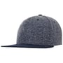 Melange Flat Brim Cap blau-meliert