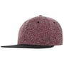 Melange Flat Brim Cap rot-meliert