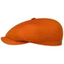 Hatteras Uni Leinen Flatcap by Stetson orange