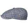 Hatteras Tricolour Houndstooth Flat Cap by Stetson blå