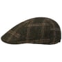 Dilton Herringbone Flat Cap by Lipodo olivengrønn