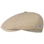 6 Panel Sustainable Cotton Flatcap by Stetson beige