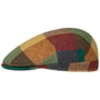 Herringbone Harris Tweed Colour Check Flatcap grün