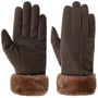 Faux Fur Cuff Handschuhe braun