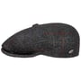 Galvin Windowpane Plaid Flatcap by Bailey 1922 anthrazit