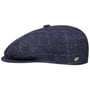 Galvin Windowpane Plaid Flatcap by Bailey 1922 blau