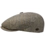 Galvin Stripe Herringbone Flatcap by Bailey 1922 schwarz