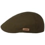 Texas Waxed Cotton WR Flatcap by Stetson oliv