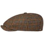 8 Panel Houndstooth Flatcap by Lierys braun