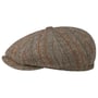Hatteras Herringbone Stripe Flatcap by Stetson beige