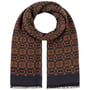 Jaquard Geometrics Baumwollschal by Stetson dunkelblau-braun