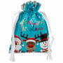 Geschenktüte Mehrweg Merry Christmas 24 cm x 32 cm hellblau