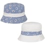 Cotton Check Bucket Wendehut by McBURN dunkelblau