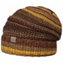 Bernardo Beanie med Fold med Fleece by Lierys brun-gul