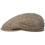 Tweed Herringbone Driver Flatcap by Stetson braun