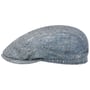 Tweed Herringbone Driver Flatcap by Stetson blau