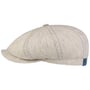 Hatteras Pandico Leinen Flatcap by Stetson hellbeige