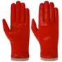 Jumia Lederhandschuhe mit Kaschmir by Caridei rot