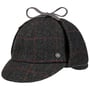 Deerstalker Check Cap by Lierys schwarz-grau