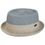 Ennario Pork Pie Strohhut by Lipodo blau-grau