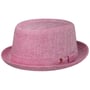 Herringbone Pork Pie Baumwollhut by Alfonso D’Este pink