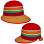 Multicolour Schute Hanfhut by bedacht bunt