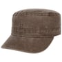 Washed Cotton Army Cap by Lipodo dunkelbraun
