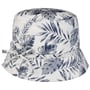 Allover Leaves Bucket Stoffhut by Lipodo weiß-blau