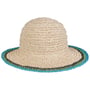 Tricolour Edge Strohhut by Lipodo natur-blau