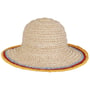 Tricolour Edge Strohhut by Lipodo natur-gelb