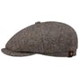 Hatteras Harris Tweed Herringbone Cap by Stetson anthrazit-beige