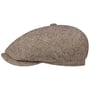 6 Panel Undyed Wool Flatcap by Stetson beige-braun