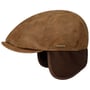 Pigskin Flatcap mit Ohrenklappen by Stetson cognac