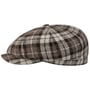Hatteras Undyed Harris Tweed Flatcap by Stetson dunkelbraun