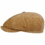 Hatteras Corduroy Jersey Flatcap by Stetson camel