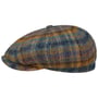 Hatteras Shetland Plaid Flatcap by Stetson blau-gelb