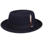Carsen LiteFelt Pork Pie Wollhut by JJ Hats dunkelblau
