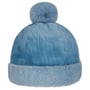 Fake Fur Bommelmütze by Seeberger blau