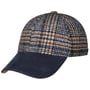 Tweed Check Cap by Lierys dunkelblau