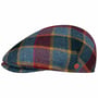 Sidney Big Colour Check Flatcap by Mayser blau