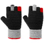 Derrica Fingerless Handsker by Gebeana sort-rød