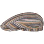 Sacota Driver Leinen Flatcap by Stetson blau-beige