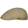 Texas Stripe Structure Flatcap by Stetson oliv-meliert