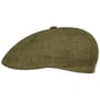 Bricksford 8 Panel Leinen Flatcap by Stetson dunkeloliv