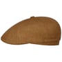 Bricksford 8 Panel Leinen Flatcap by Stetson braun-meliert