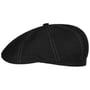 Bricksford 8 Panel Leinen Flatcap by Stetson schwarz