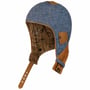 Leinen Cabriomütze mit Leder by Stetson denim