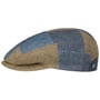 Patchwork Driver Flatcap by Lierys blau-beige