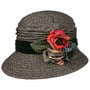 Meluna Flower Stoffhut by GREVI beige-schwarz